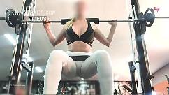 No panties at the gym hotwife cameltoe